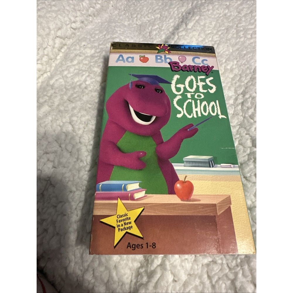 Barney - Barney Goes to School (VHS, "classic‎ favorite)